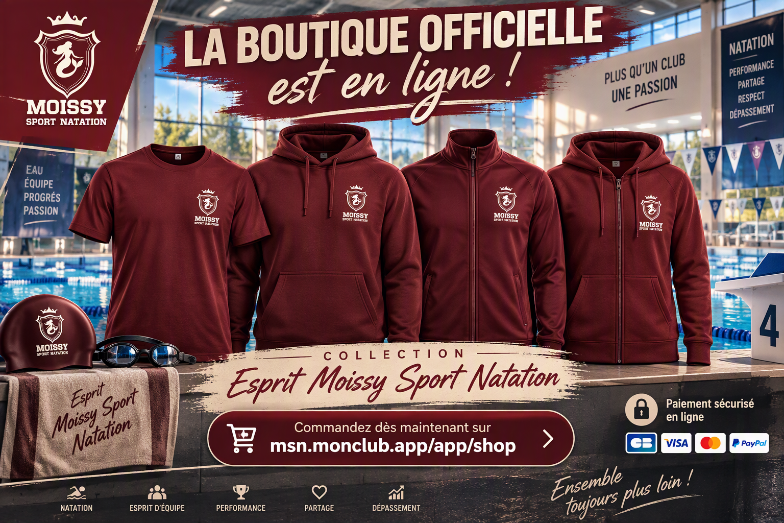 La Boutique Moissy Sport Natation est en ligne !