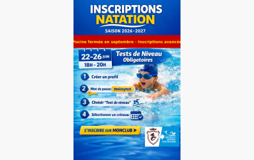 INSCRIPTION NOUVEAUX ADHÉRENTS - ANNÉE 2026‑2027